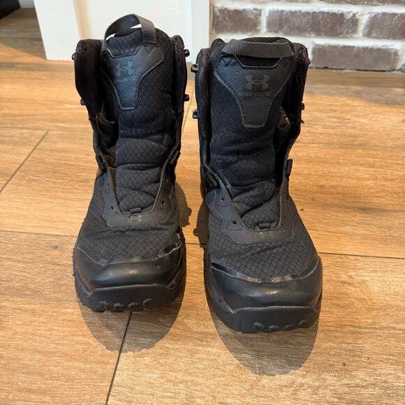 Under Armour Micro G Valsetz Side Zip Tactical Boots Mens Size 10 All Black - Picture 2 of 8
